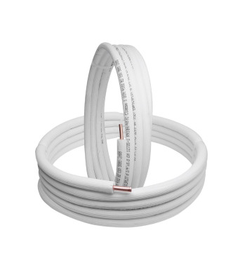 COPPIA TUBI RAME CLIMA 1/4" + 3/8" — 10 MT — SP. 1 MM