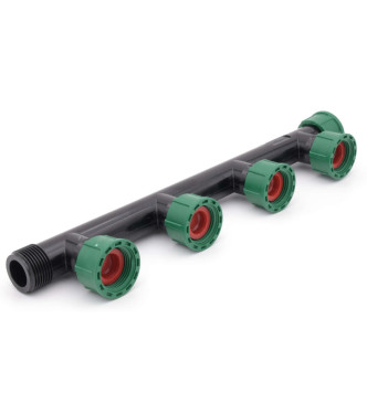 COLLETTORE PVC 4 VIE 1" CON GHIERE E O-RING - IRRITEC IG43610D0N320