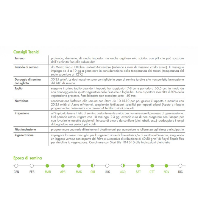 SEMENTI PER PRATI BOTTOS ROYAL SHADE PLUS 10 KG - 034003205
