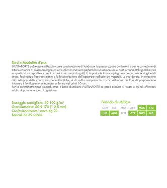 CONCIME PER PRATI BOTTOS  NUTRAFORTE LIFE 20 KG -