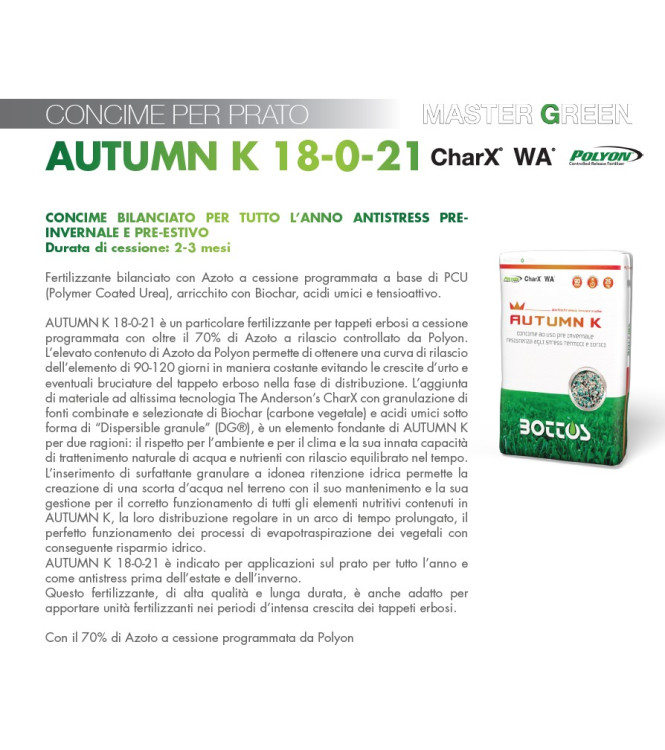 CONCIME PER PRATI BOTTOS  AUTUMN K 25 KG
