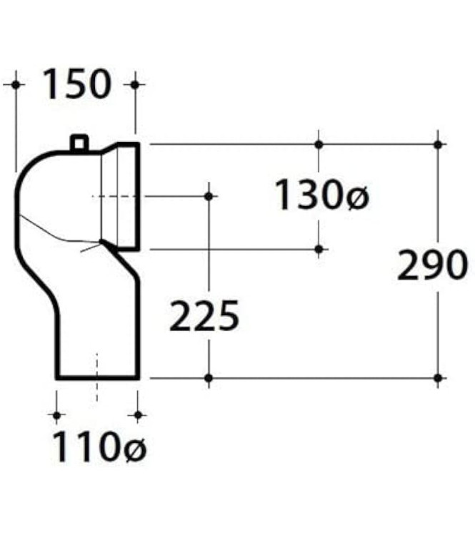CURVA TECNICA PER SCARICO A PAVIMENTO GLOBO VA079