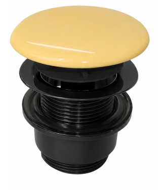 PILETTA CLICK-CLACK NERO MATT CON COPERCHIO IN CERAMICA COLORE ANEMONE - PIL01NMAM