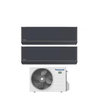 CONDIZIONATORE PANASONIC DUAL SPLIT ETHEREA GRAFITE 7+7 BTU WIFI INVERTER CU-2Z35TBE A+++